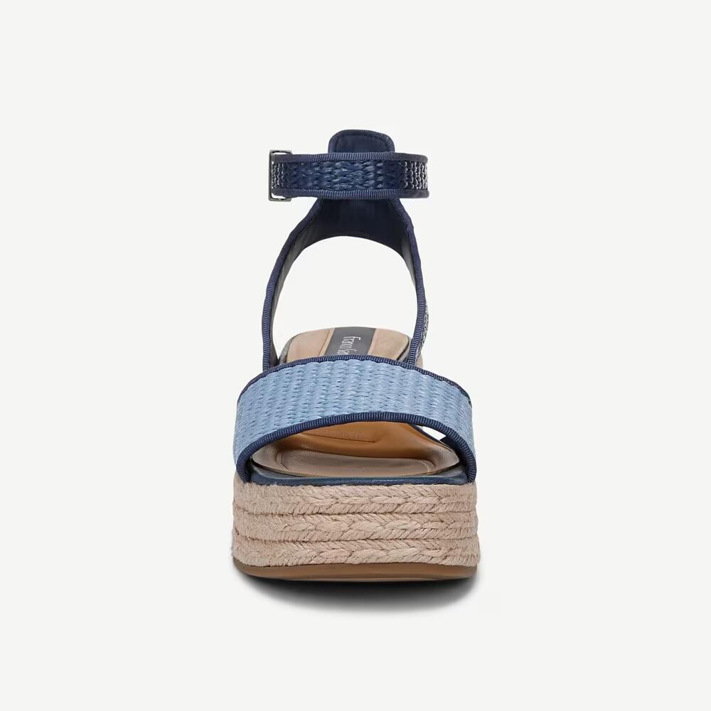 Franco Sarto Womens Tiffany Platform Espadrille Sandals Blue 11 $120