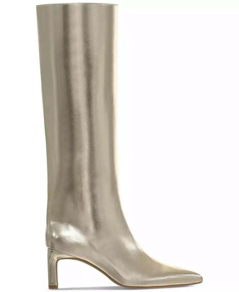 On 34th Rachelle Stovepipe Knee High Boots Gold 10 MSRP $129