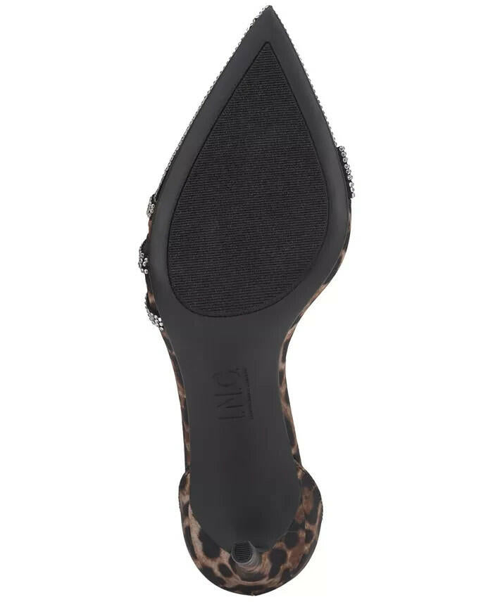 INC Womens Kadira Embellished Stiletto Sandals Leopard 9 New $99