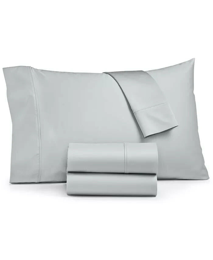 Sunham Ashford 1500TC King Sheet Set Gray Dove Solid New $220 MSRP