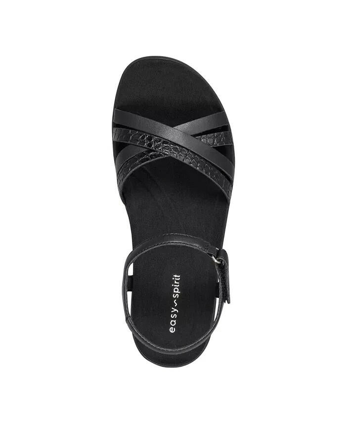 Easy Spirit Womens Dottle Ankle Strap Sandals Black 9 New $69