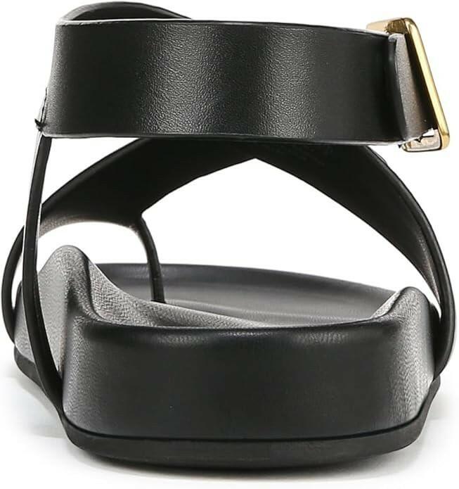Franco Sarto Womens Blair Toe Loop Sandals Black Size 6 New $99