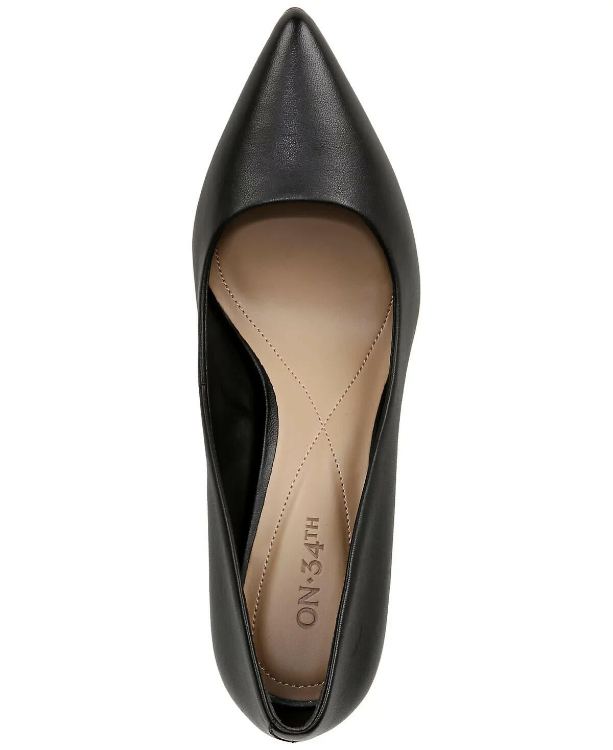 Leather On 34th Womens Jeules Pointed Toe Slip On Pumps Black 9.5 MSRP $79