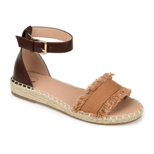 Journee Collection Womens Tristeen Espadrille Sandals Tan 7.5 MSRP $59