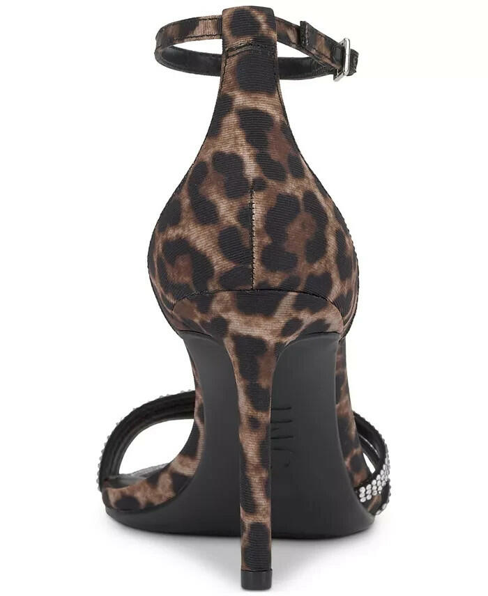 INC Womens Kadira Embellished Stiletto Sandals Leopard 9 New $99