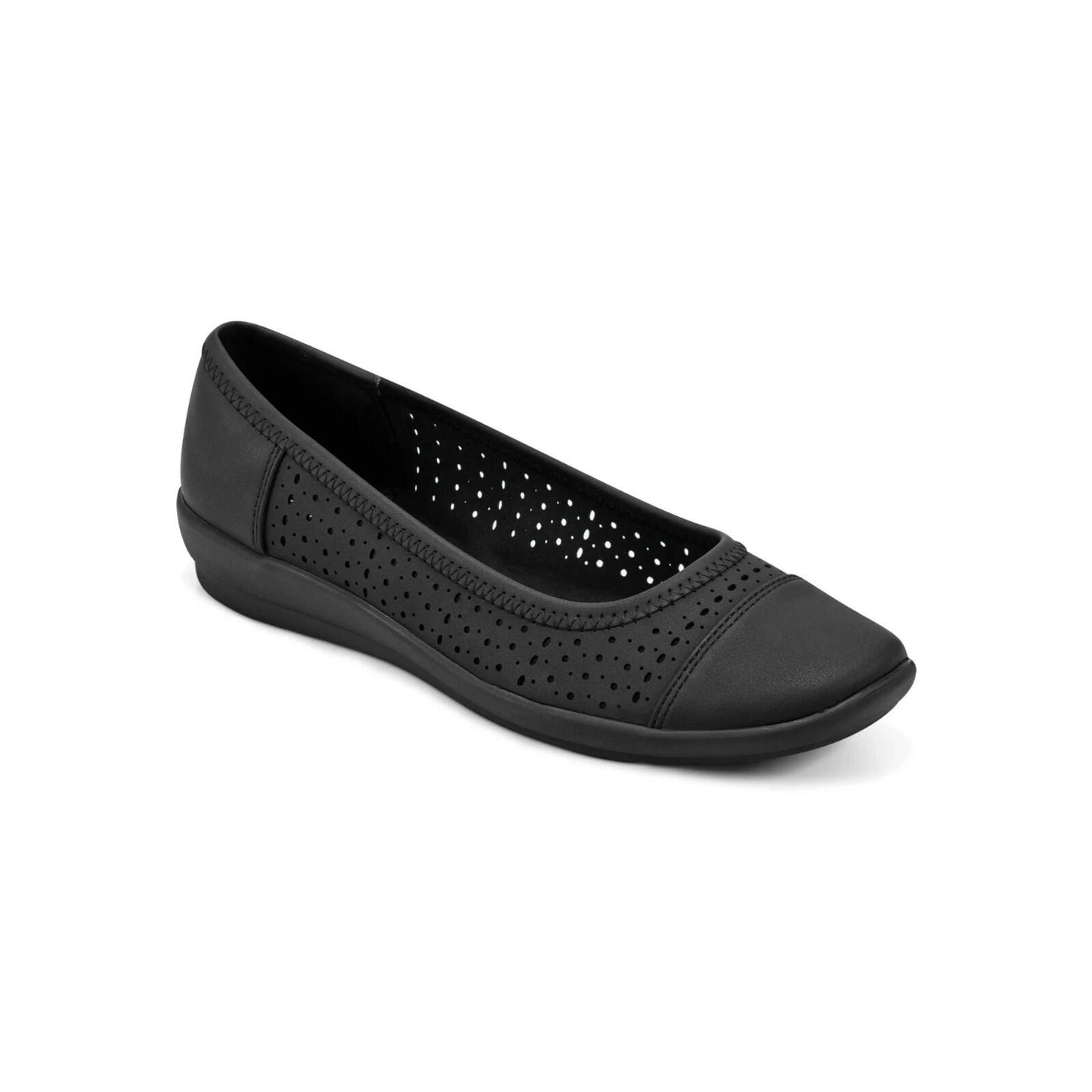 Easy Spirit Womens Avien Slip On Ballet Flats Black 7.5 New $69