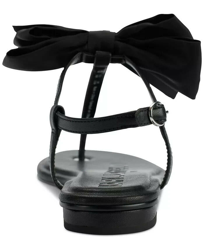 Karl Lagerfeld Paris Womens Cristi Bow Sandals Black 8 New $129