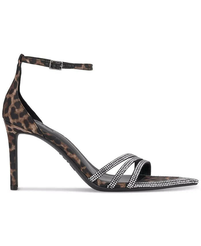 INC Womens Kadira Embellished Stiletto Sandals Leopard 9 New $99