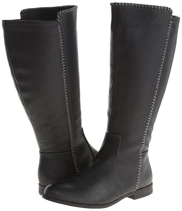 Dr Scholls Womens Confess Riding Boots Black 8.5 Wide Shaft New $100