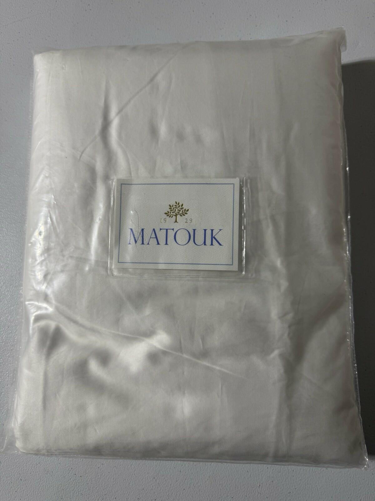 Matouk Nocturne Sateen King Duvet Egyptian Cotton Bone Luxury $1049