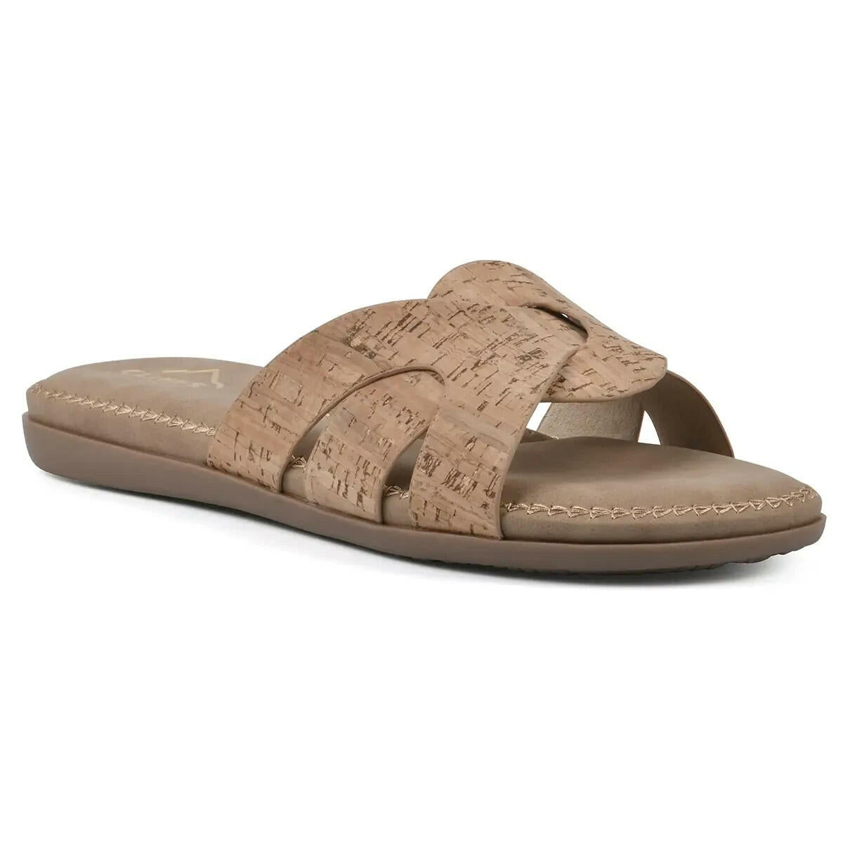 Women's Fortunate Slide Sandals Tan Cork 7.5 MSRP $49