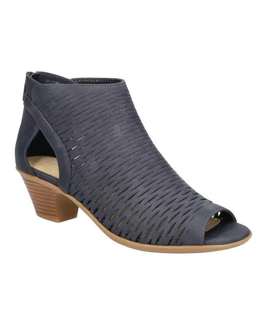 Easy Street Sunrise Block Heel Sandals 9 wide Navy MSRP $80