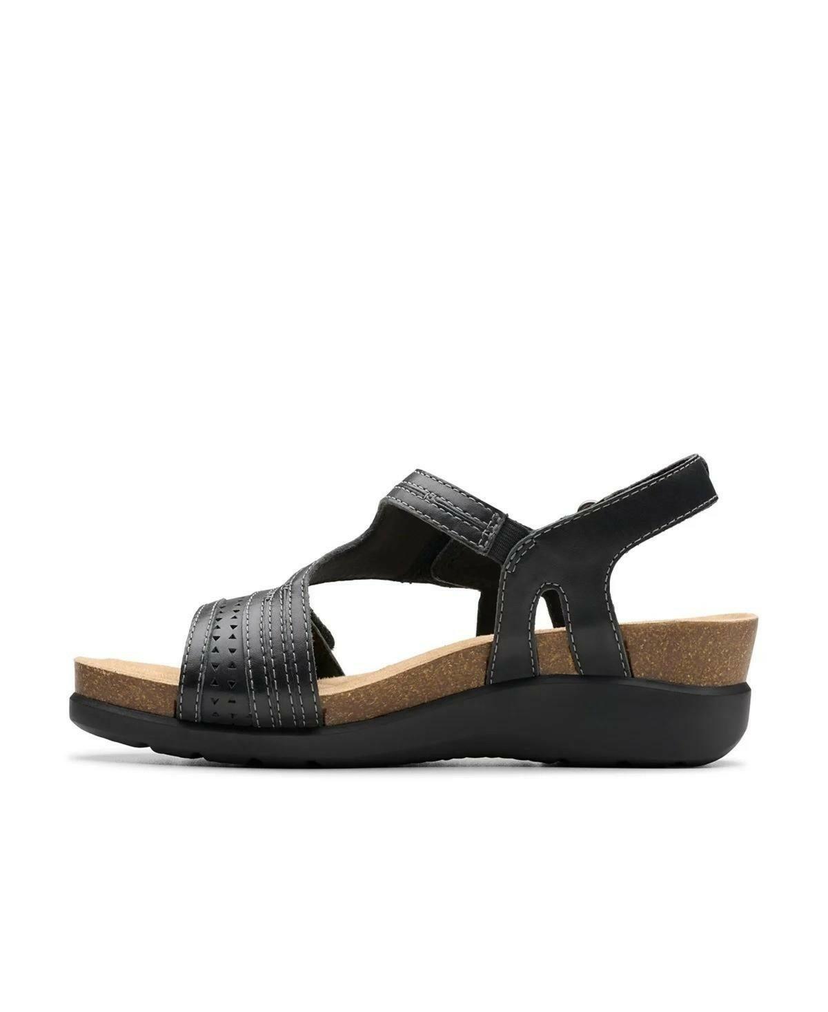 Clarks Calenne Clara Slip-On Sandals Women’s Comfort Shoes Black Size 9.5 – MSRP