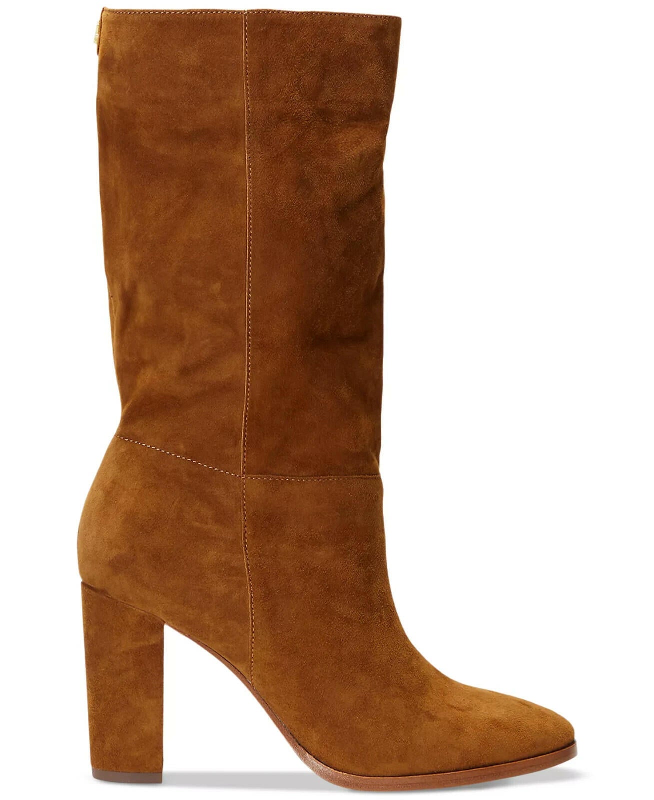 Lauren Ralph Lauren Artizan II Mid Shaft Suede Boots Brown Size 8 $225