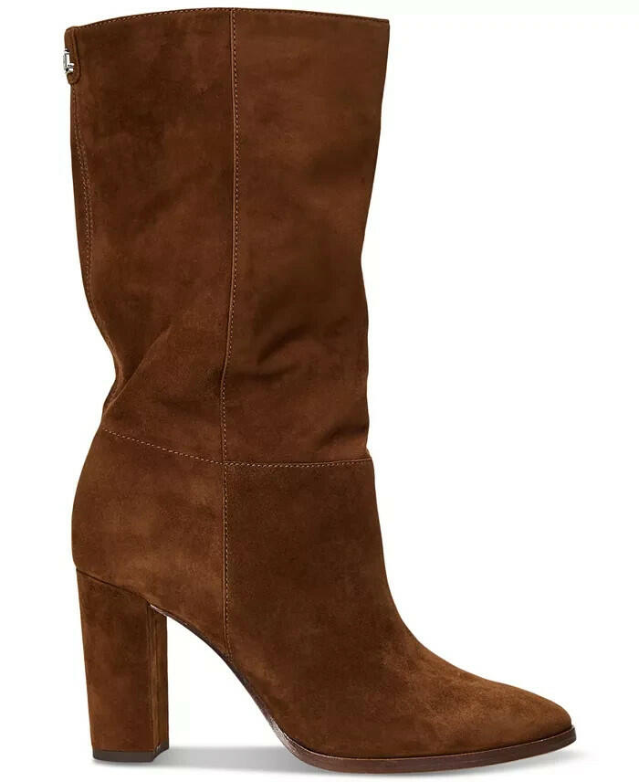 Lauren Ralph Lauren Artizan II Mid Shaft Suede Boots Brown Size 8 $225
