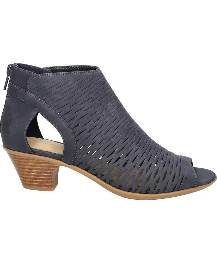 Easy Street Sunrise Block Heel Sandals 9 wide Navy MSRP $80