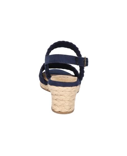 Bella Vita Mariella Espadrille Wedge Sandals – Women’s Navy Suede, Size 7