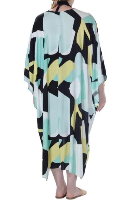 Raviya Plus Size Printed Open Front Kimono Cover Up 2X Yellow $58