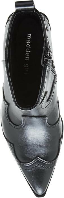 Madden Girl Swifty Ankle Boots Black Size 7.5 Block Heel MSRP $129