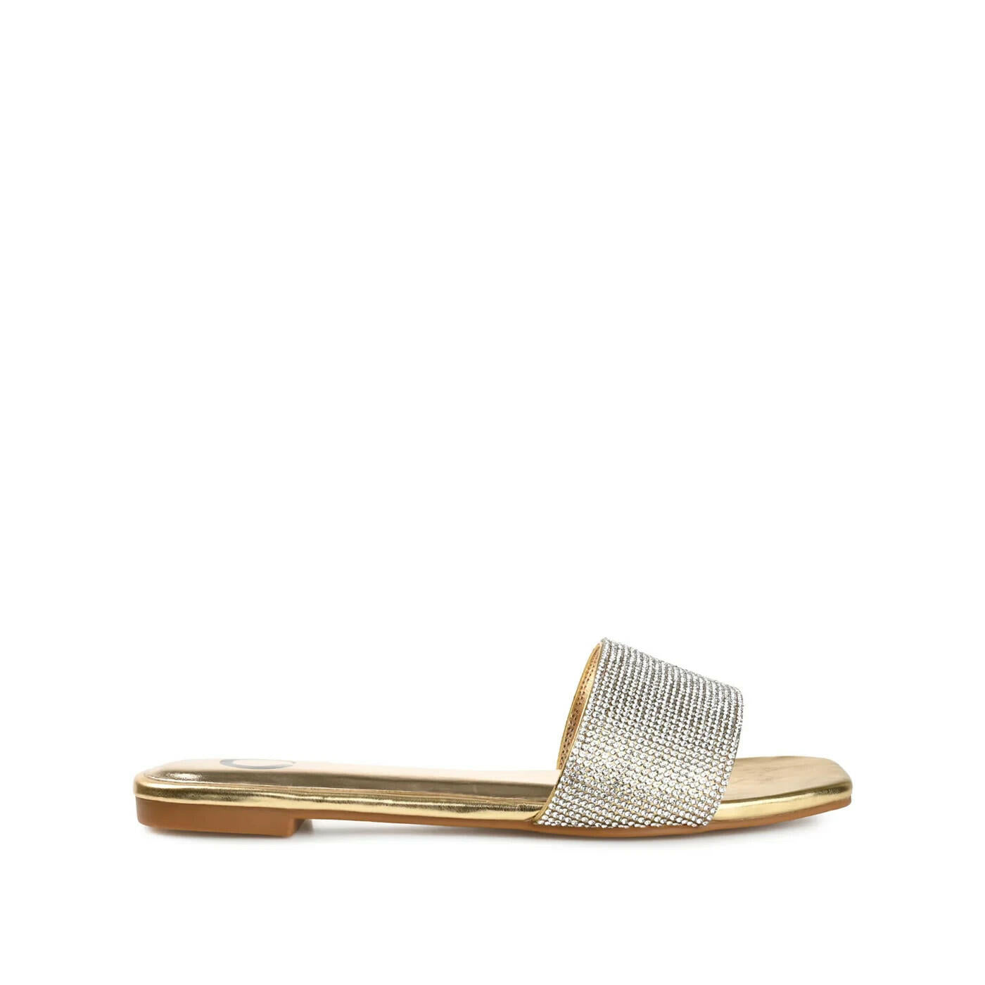 Journee Collection Grayce Slide Sandal Gold Glitter 9 New $79