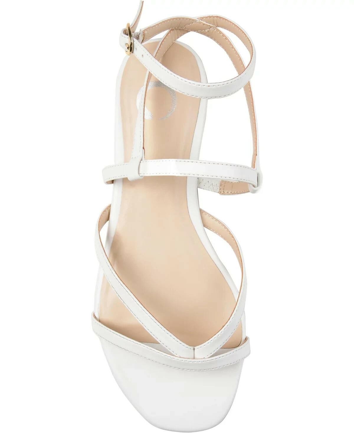 Journee Collection Women's Serissa Strappy Flat Sandals White 7.5 MSRP $79