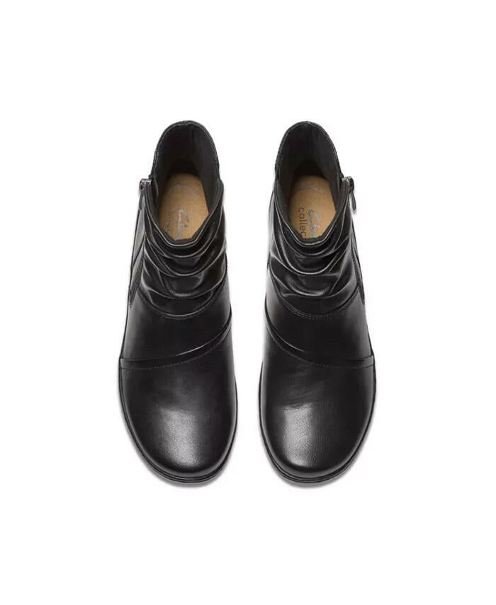 Clarks Collection Cora Pace Ankle Boots 8 Black leather MSRP $120