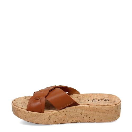 Earth Womens Scotti Criss Brown Leather 7.5 Sandals