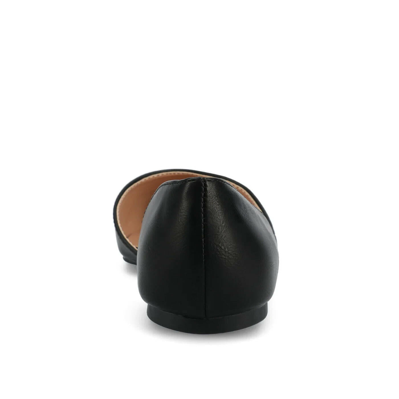 Journee Collection Cortni Dorsay Flat Black 7.5 Vegan Leather $100
