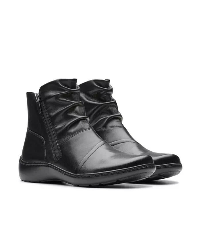 Clarks Collection Cora Pace Ankle Boots 8 Black leather MSRP $120