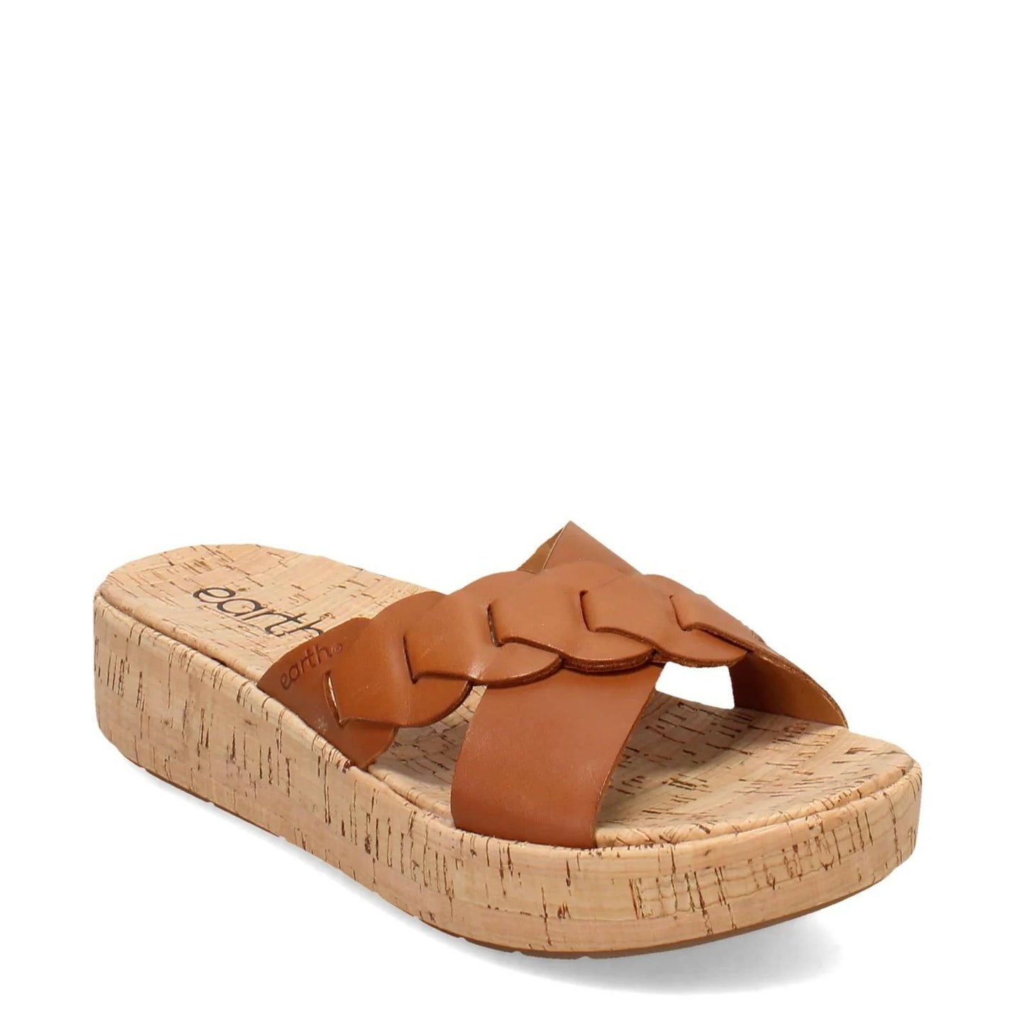 Earth Womens Scotti Criss Brown Leather 7.5 Sandals