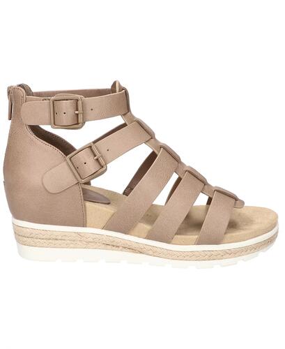 Easy Street Simone Gladiator Sandals – Women’s Taupe, Size 9, Comfort 1.5" Wedge