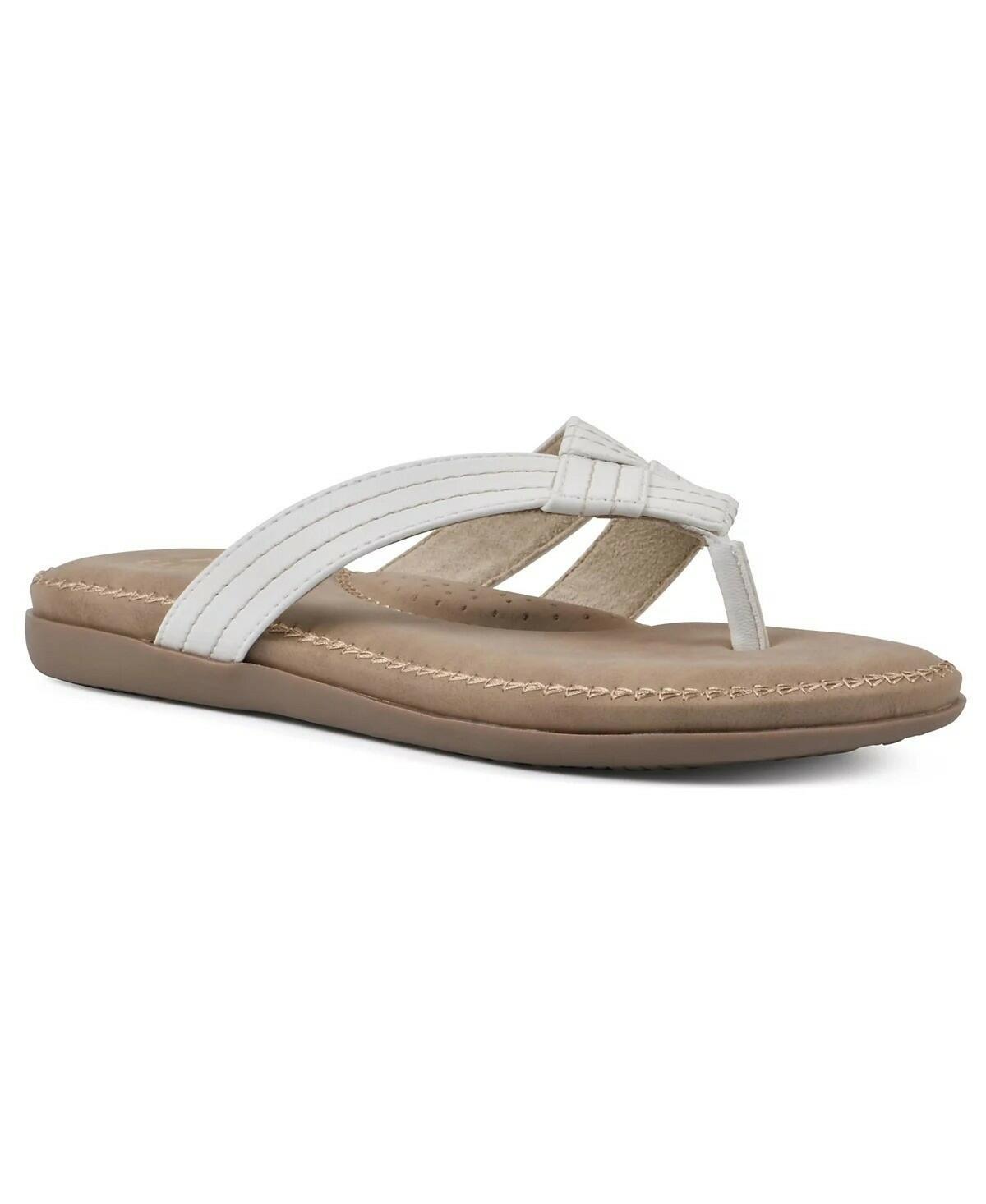 Cliffs by White Mountain Fateful Thong Sandals Women’s White 7.5 – MSRP $49