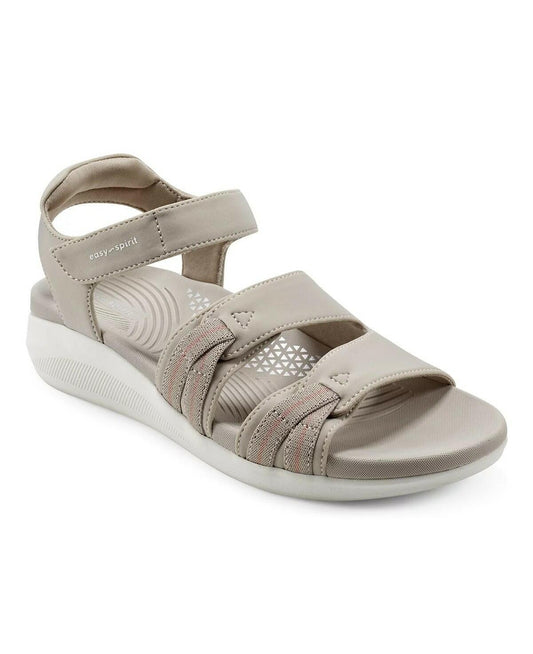 Easy Spirit Weber Women’s Sporty Sandals Wedge Comfort Walking Taupe