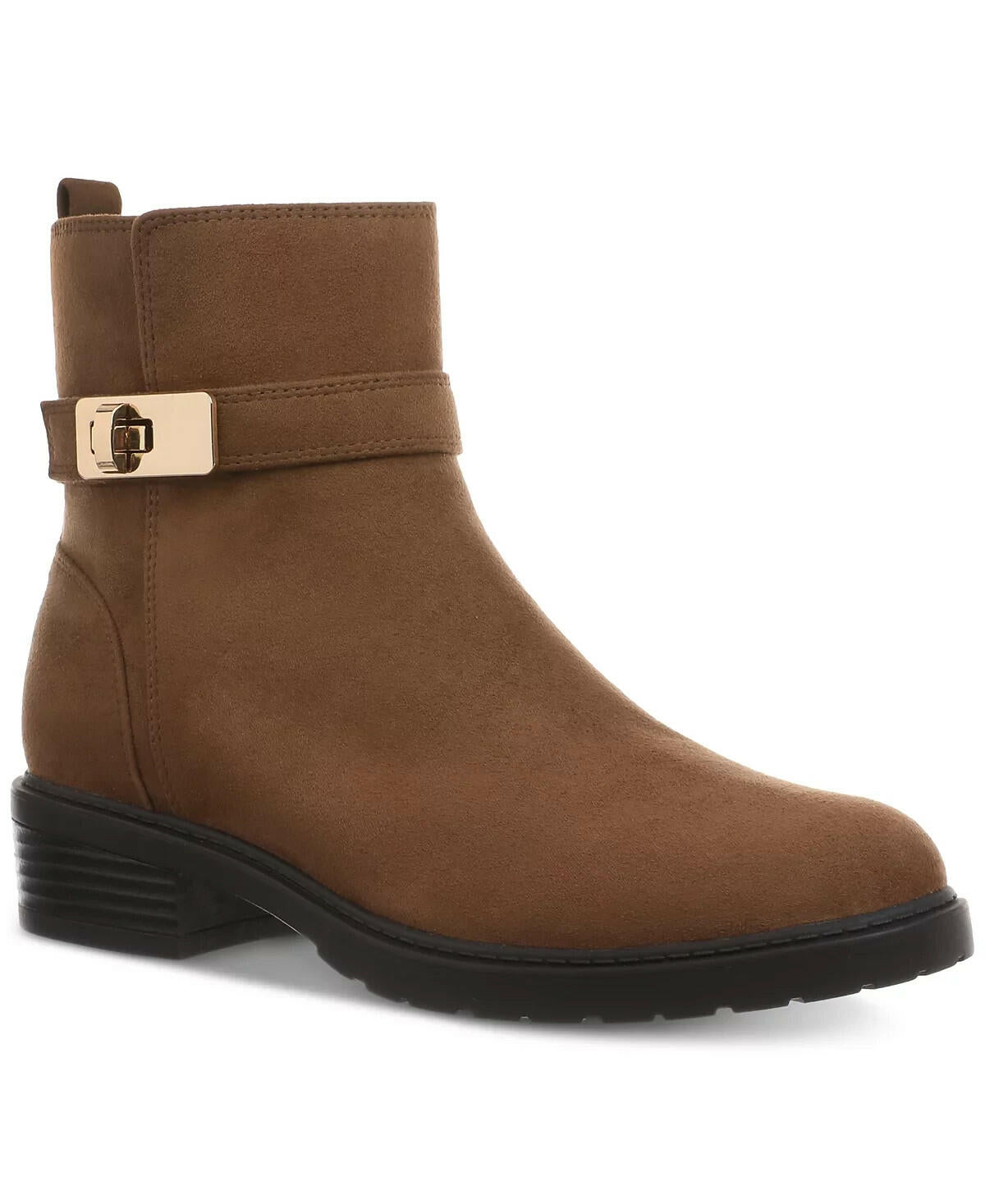 Giani Bernini Womens Becca Memory Foam Buckled Booties Brown 7.5 MSRP $99