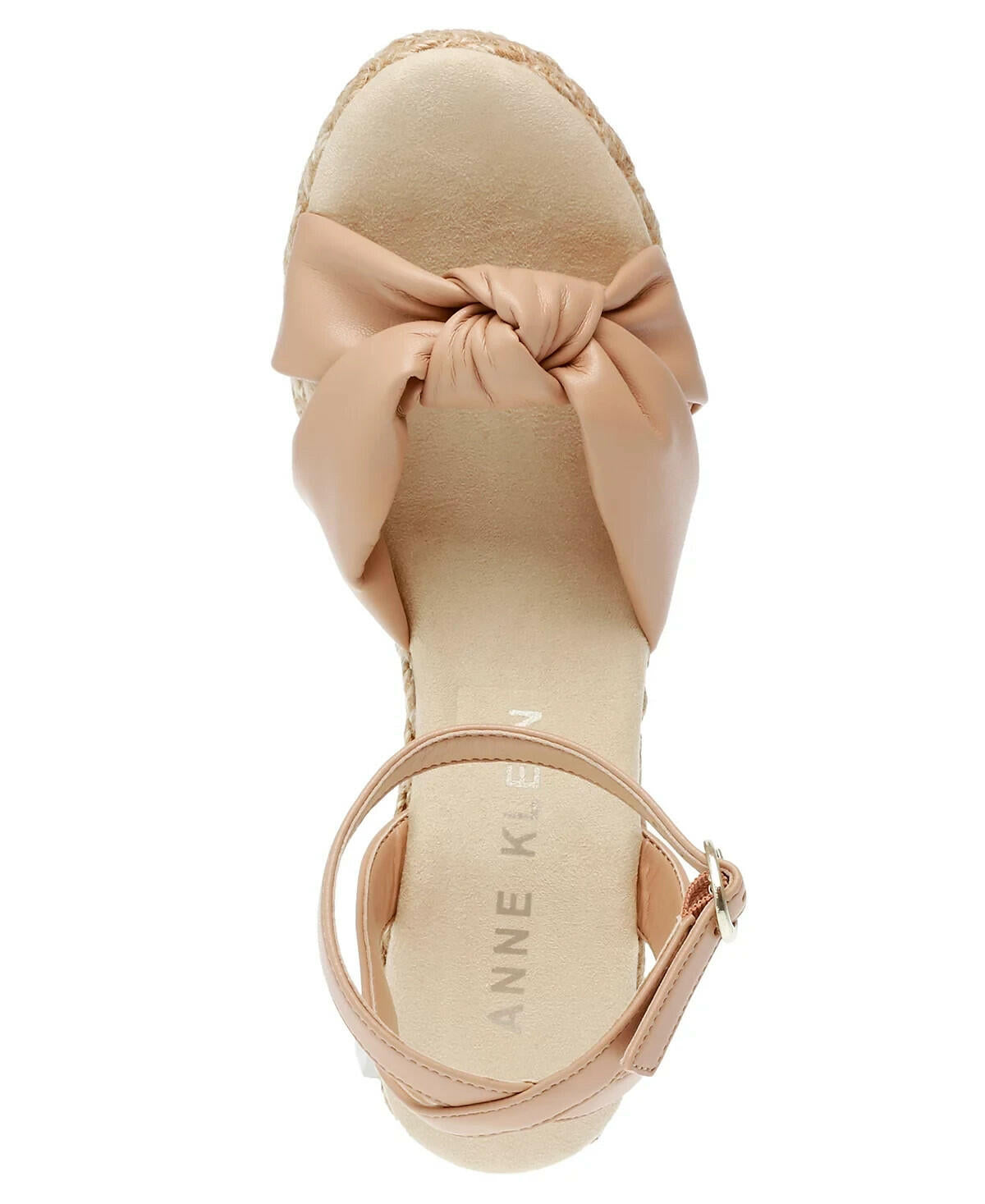 Anne Klein Womens Wheatley Espadrille Wedge Sandals Tan Nude 9 MSRP $89