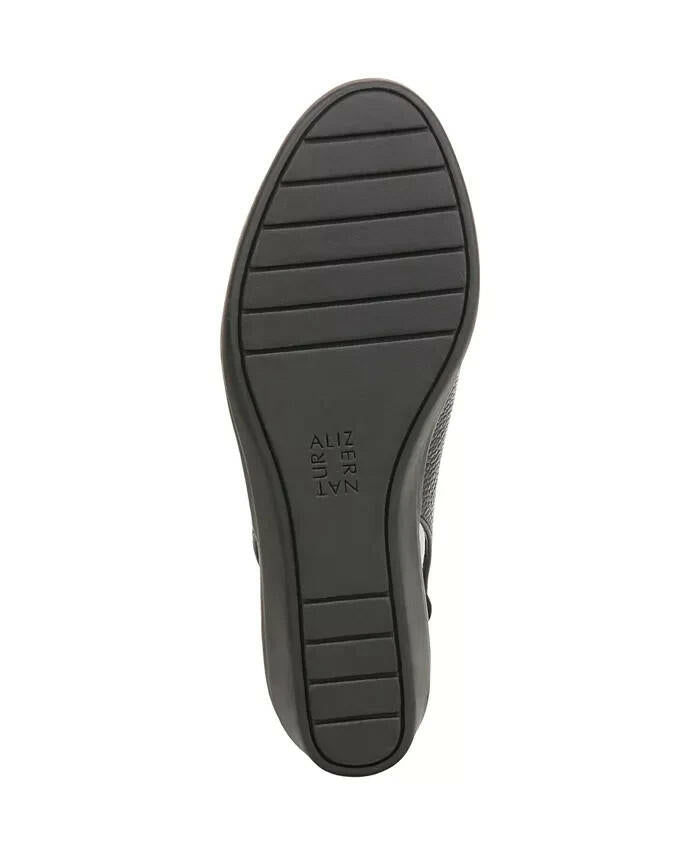 Naturalizer Womens Sutton Slingback Leather Wedges Black 8.5 New $130