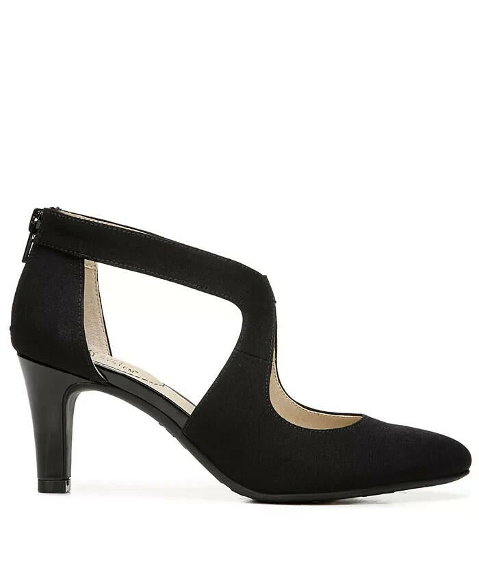 LifeStride Womens Giovanna 2 Dress Pumps Black Faux Suede 8.5 New $89