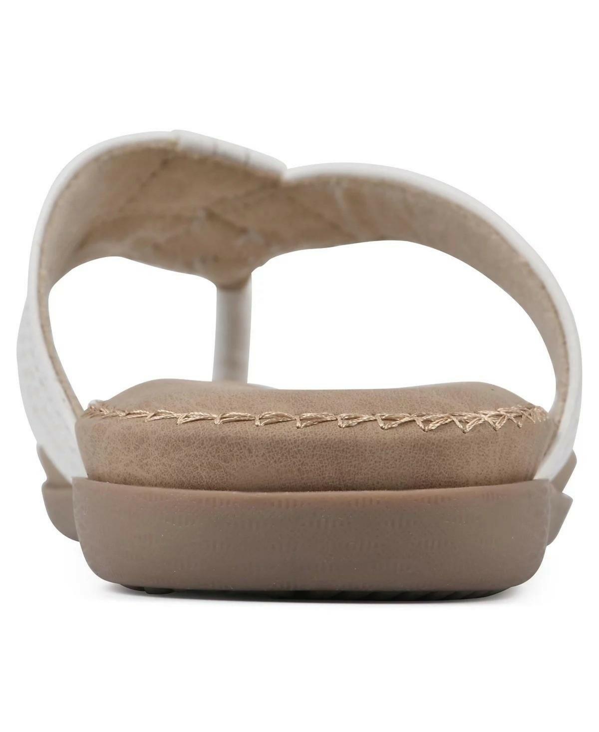 Cliffs by White Mountain Fateful Thong Sandals Women’s White 7.5 – MSRP $49