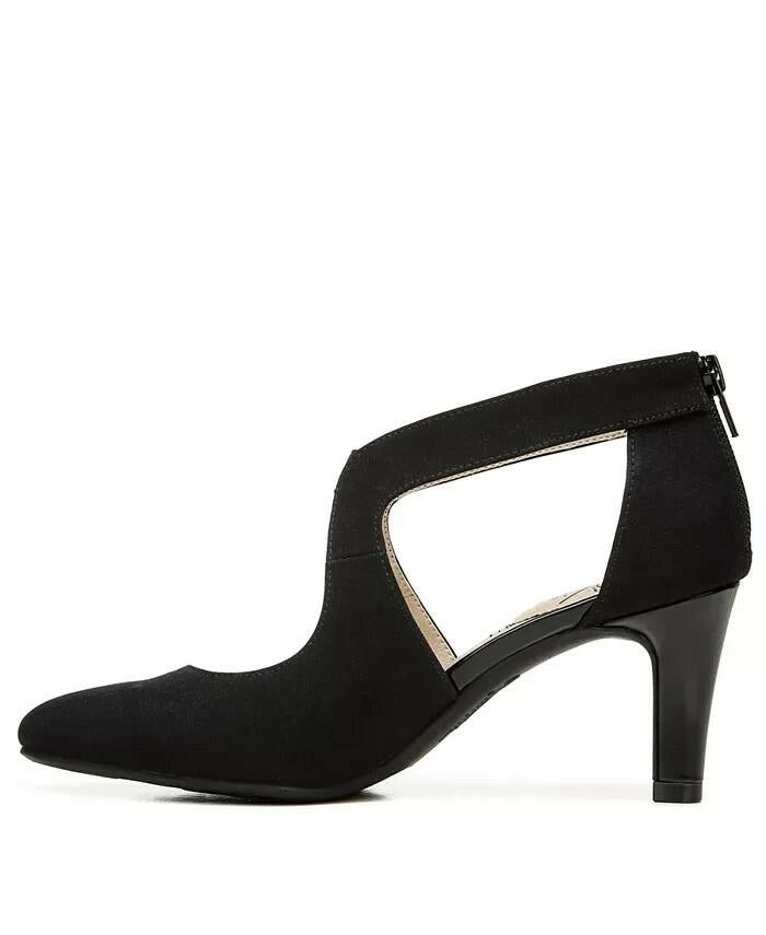 LifeStride Womens Giovanna 2 Dress Pumps Black Faux Suede 8.5 New $89