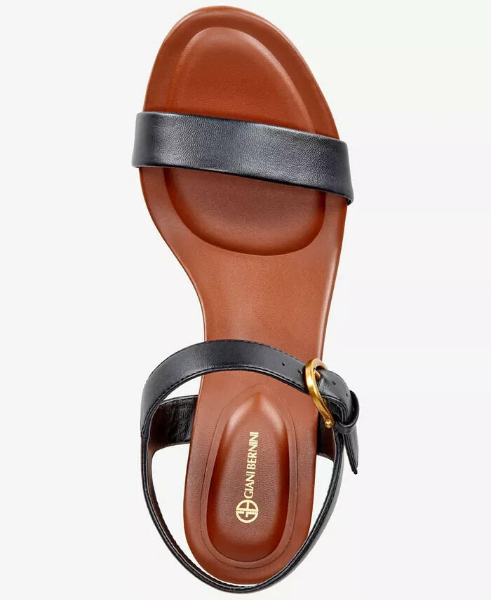Giani Bernini Womens Hadleyy Stacked Heel Sandals Black 6.5 New $70