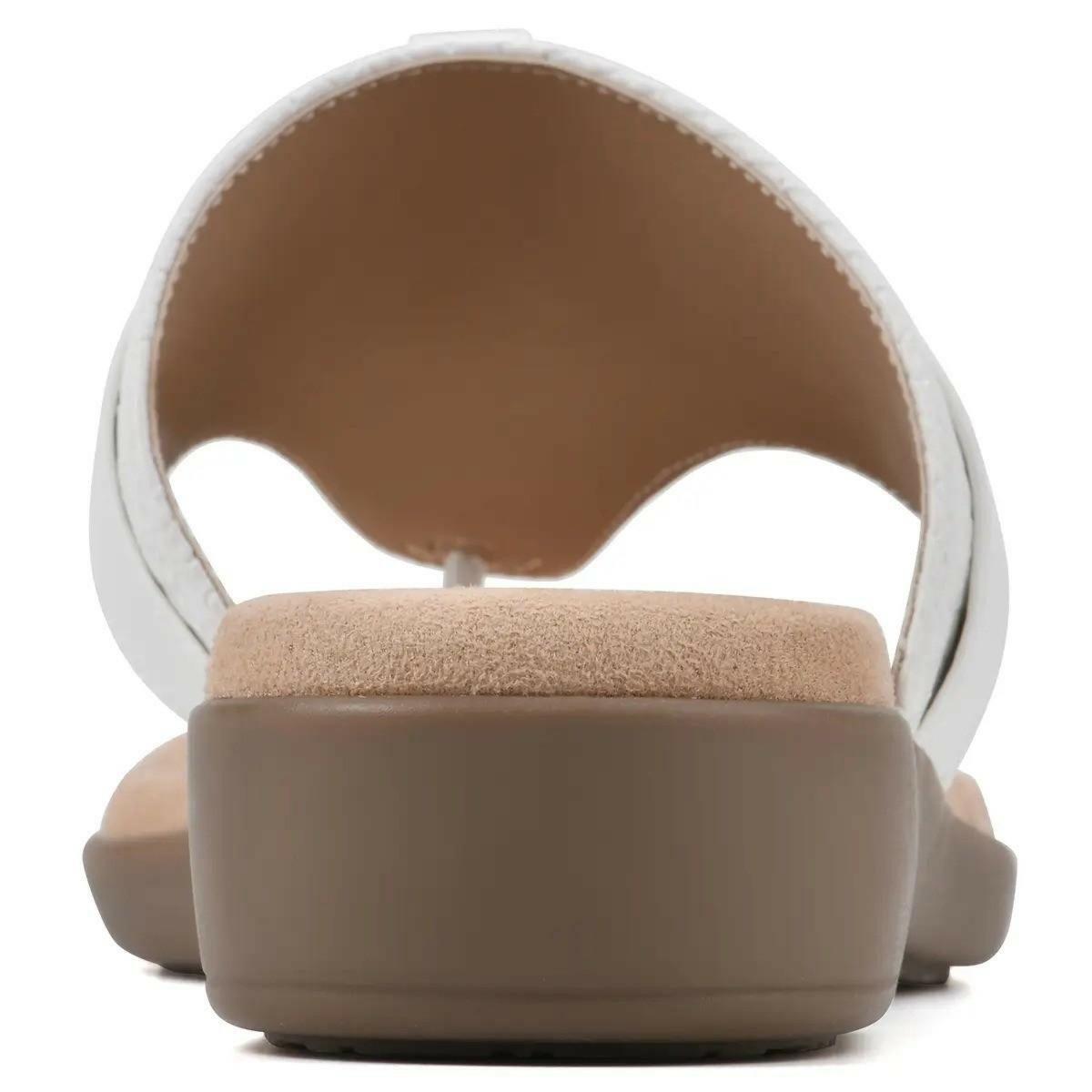Cliffs by White Mountain Benedict Sandals Women’s Thong Shoes White 7.5 MSRP $70