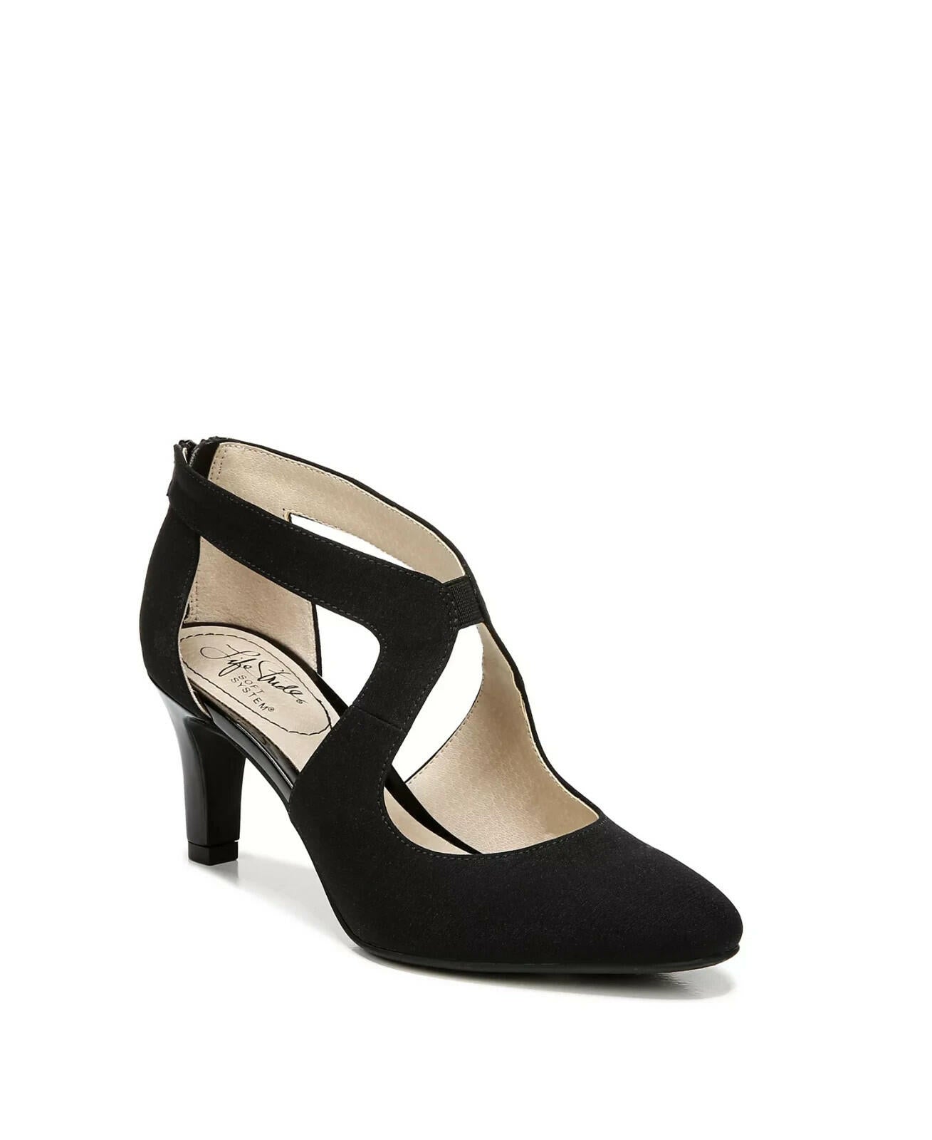 LifeStride Womens Giovanna 2 Dress Pumps Black Faux Suede 8.5 New $89