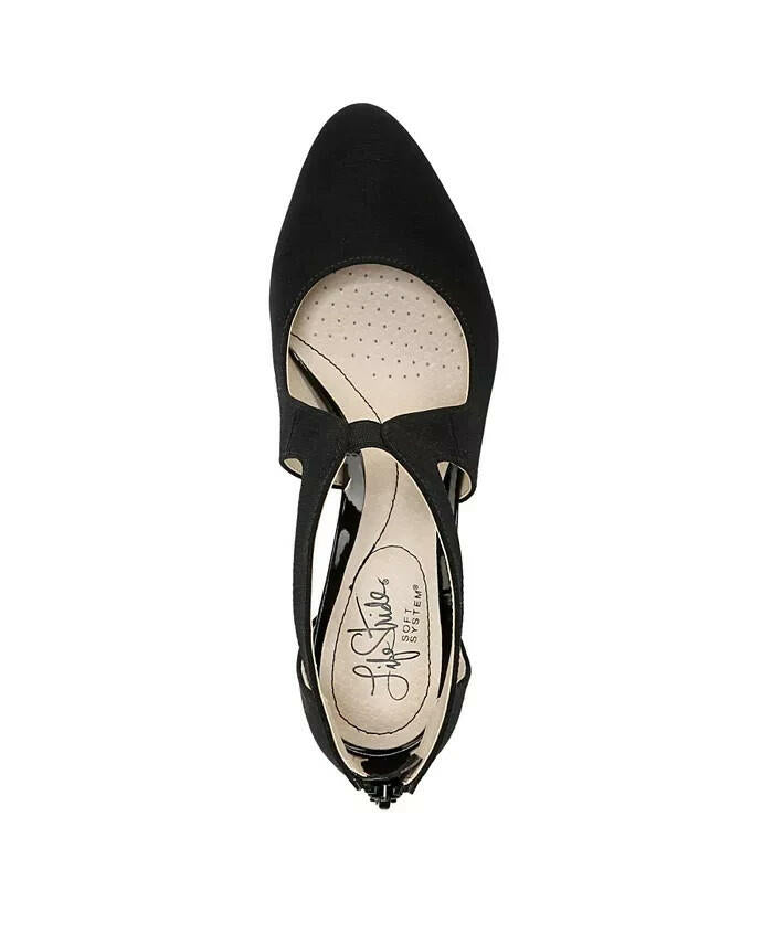 LifeStride Womens Giovanna 2 Dress Pumps Black Faux Suede 8.5 New $89