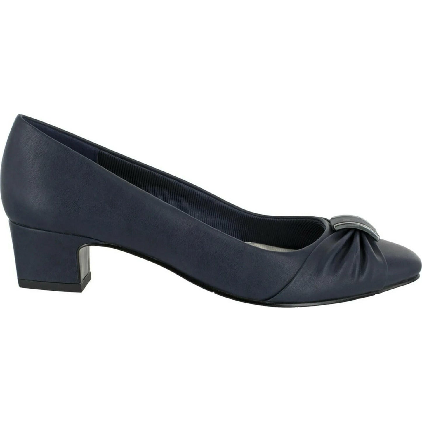 Easy Street Womens Eloise Low Block Heel Pumps Navy 8 New $69