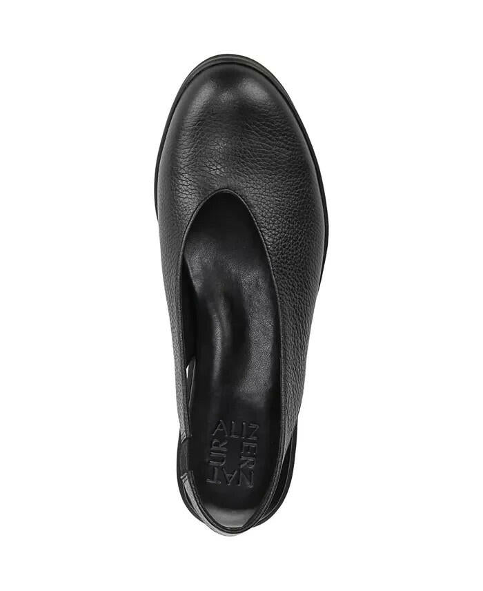 Naturalizer Womens Sutton Slingback Leather Wedges Black 8.5 New $130