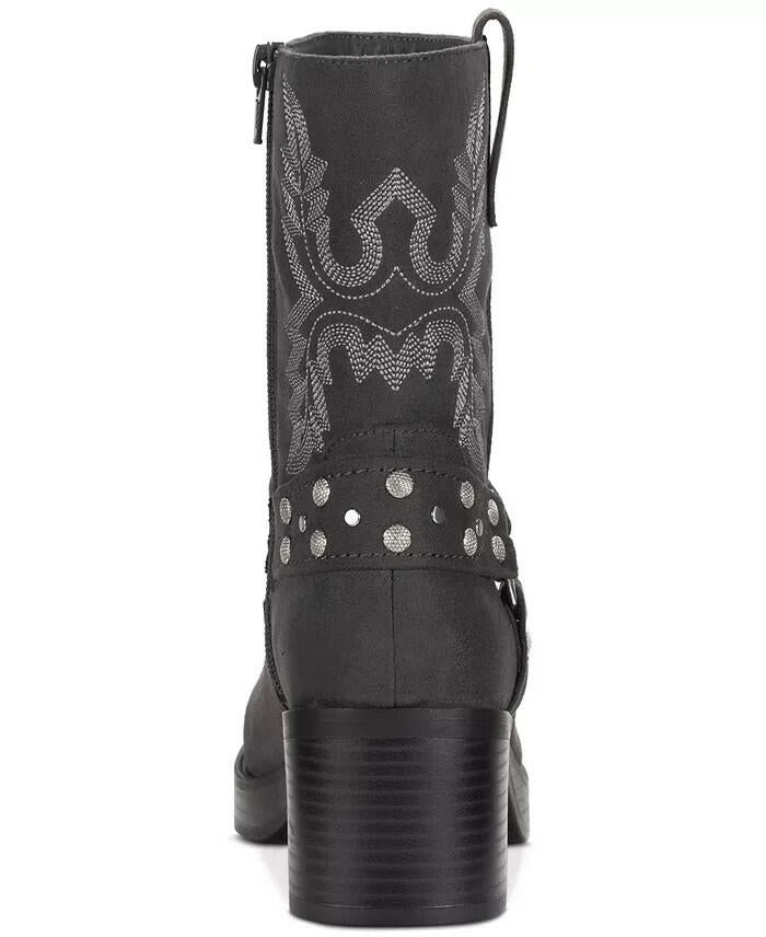 Sun + Stone Womens Norahh Moto Booties Charcoal Sz 5 MSRP $129