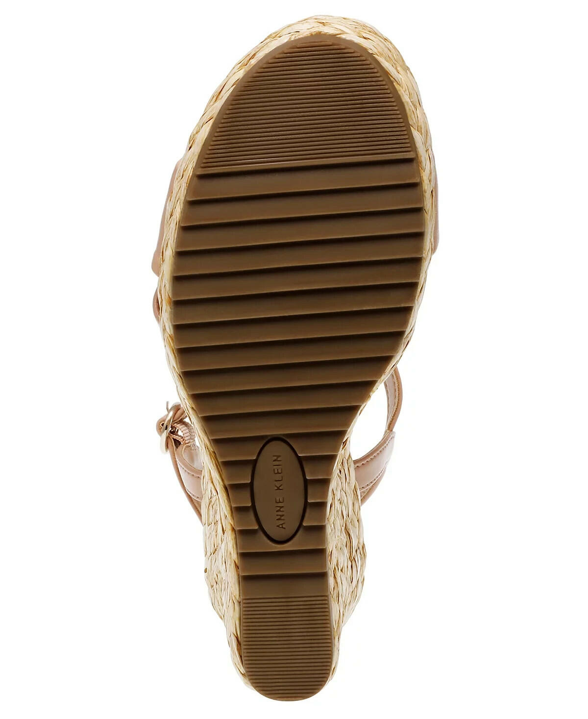 Anne Klein Womens Wheatley Espadrille Wedge Sandals Tan Nude 9 MSRP $89