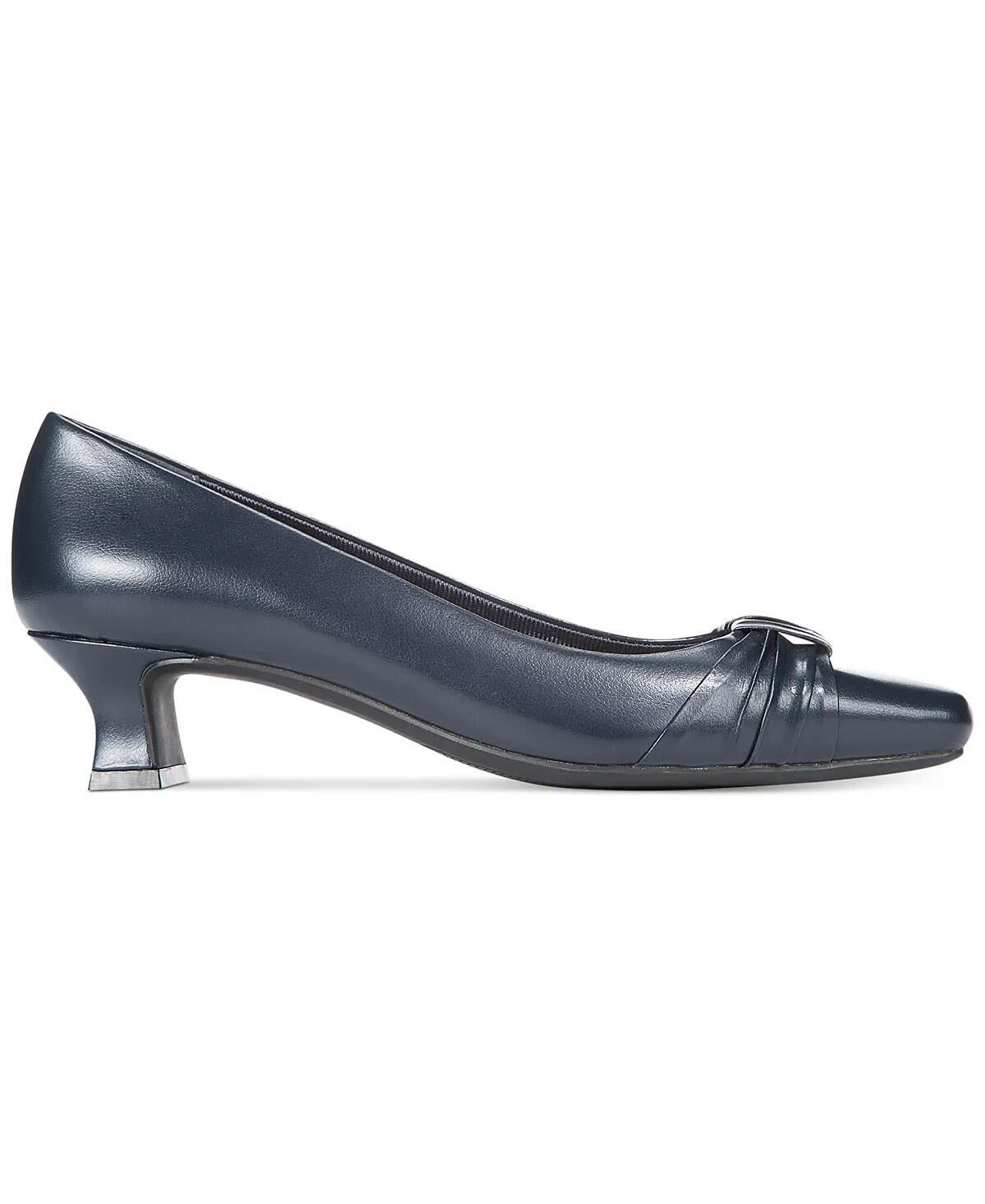 Easy Street Womens Waive Pumps Silver Bow Detail Square Toe 7 MSRP $55