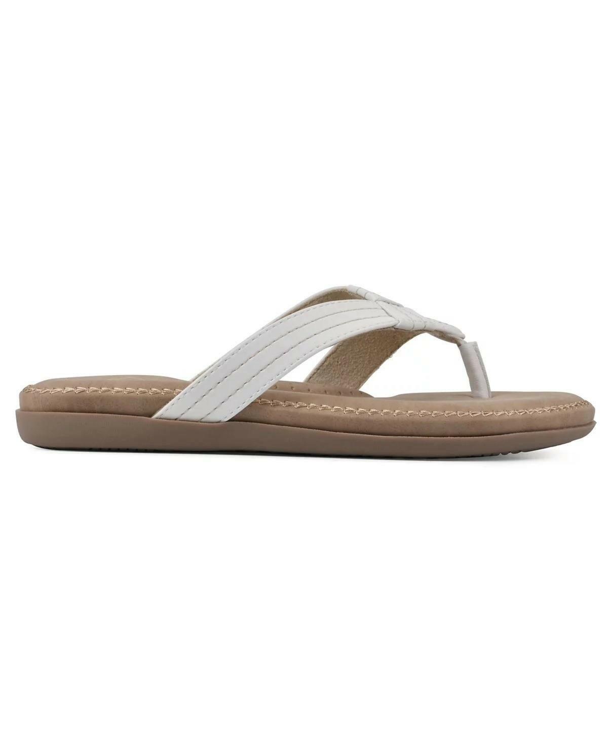 Cliffs by White Mountain Fateful Thong Sandals Women’s White 8 – MSRP $49