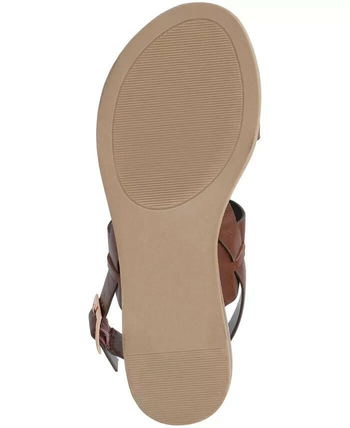 Journee Collection Womens Lavine Double Strap Sandals Brown Size 11 MSRP $59